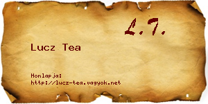 Lucz Tea névjegykártya