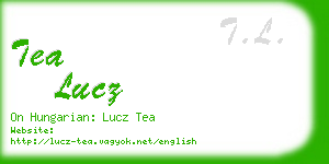tea lucz business card